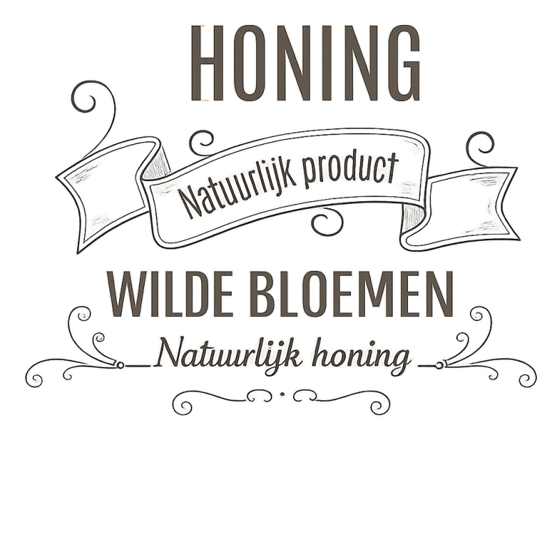 Natuurlijke wilde bloemen honing ontwerp